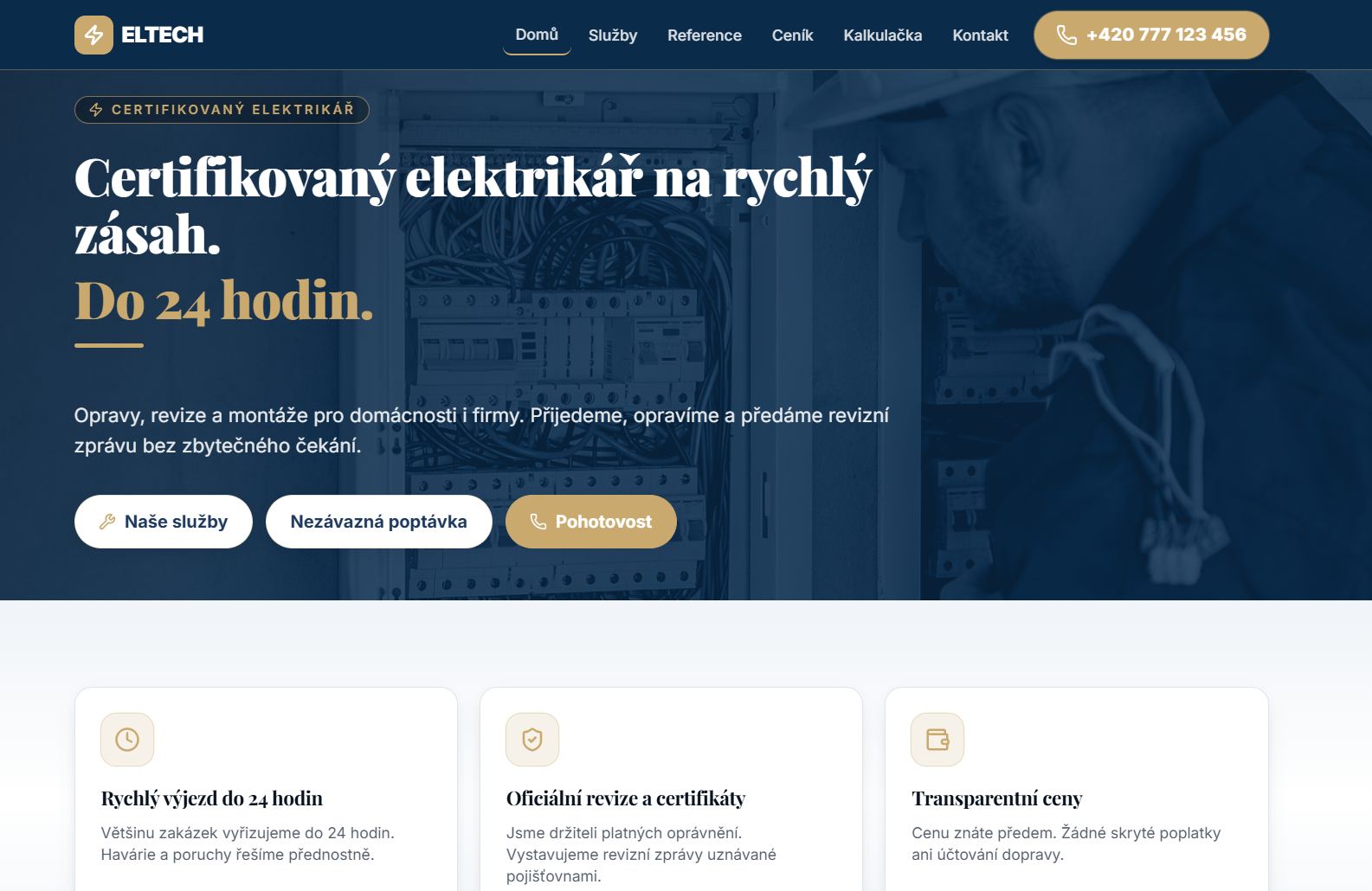 Náhled webu glows.cz